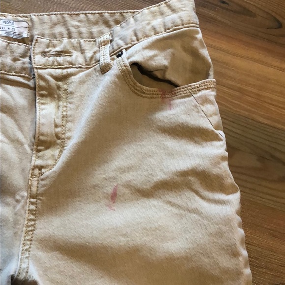 Free People lipstick stained stretch skinny jeans - Picture 3 of 8